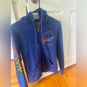 Aviator Nation XS zip-up Navy hoodie